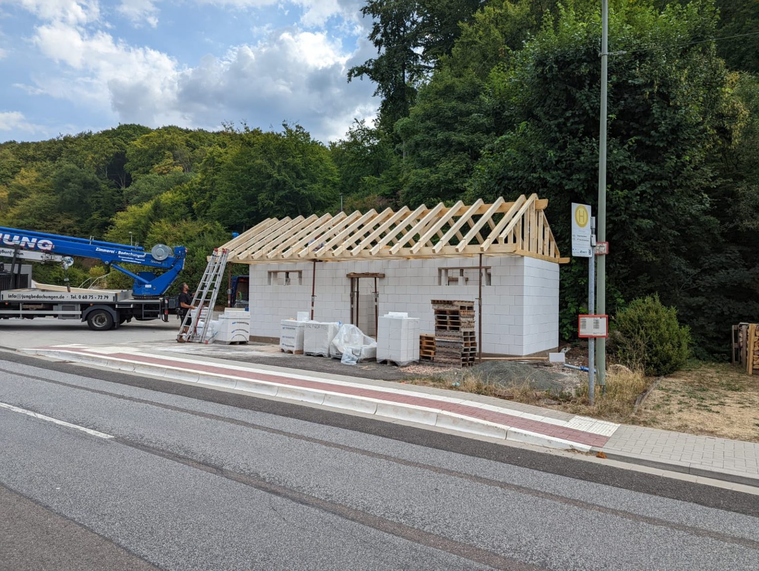 Baufortschritt Am Mehrzweckgeb Ude Auf Dem Dorfplatz Nohfelden Aktuell